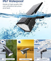 Biling Solar Spot Lights Outdoor, Bright 700 Lumen Solar Outdoor Lights  Warm White(10 Pack)